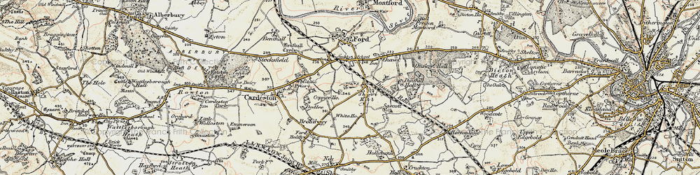 Old map of Shoot Hill in 1902