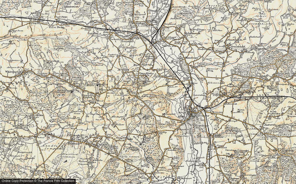 Old Map of Shootash, 1897-1909 in 1897-1909