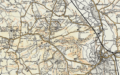 Old map of Shootash in 1897-1909
