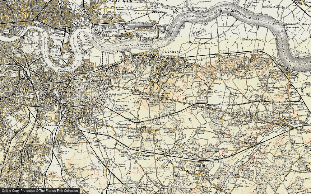Old Map of Shooters Hill, 1897-1902 in 1897-1902