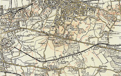 Old map of Shooters Hill in 1897-1902