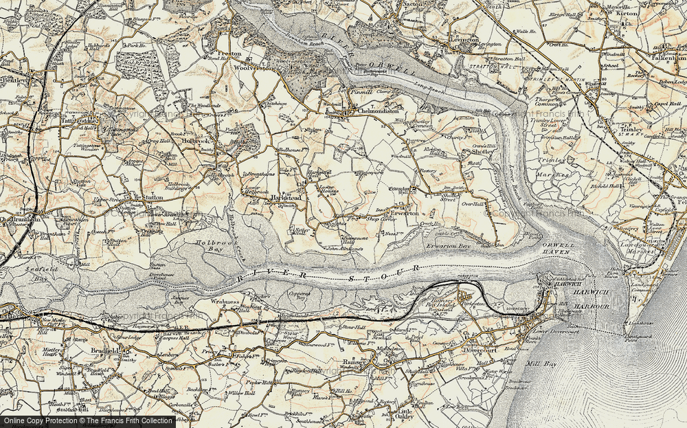 Old Map of Shop Corner, 1898-1901 in 1898-1901