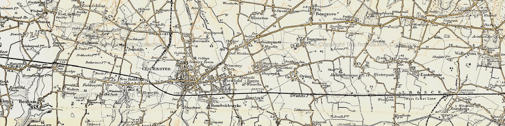 Old map of Shopwyke in 1897-1899