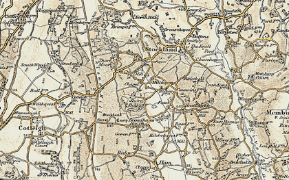 Old map of Shore Bottom in 1898-1900