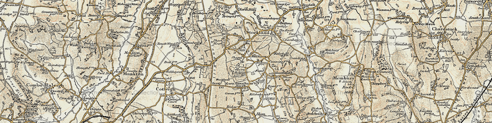 Old map of Shore Bottom in 1898-1900