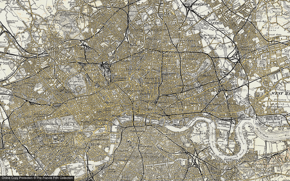 Old Map of Shoreditch, 1897-1902 in 1897-1902