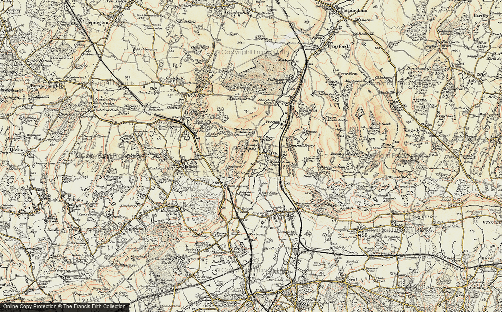 Old Map of Shoreham, 1897-1898 in 1897-1898