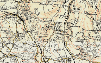 Old map of Shoreham in 1897-1898