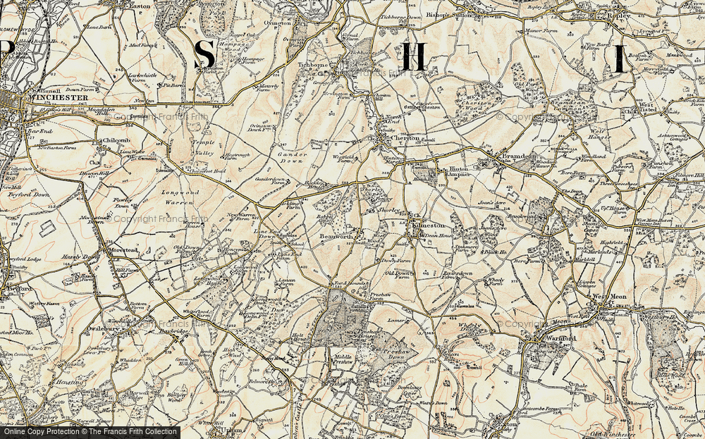 Old Map of Shorley, 1897-1900 in 1897-1900