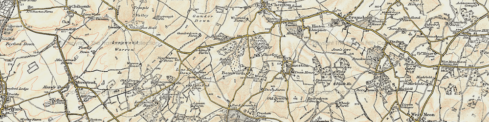 Old map of Shorley in 1897-1900