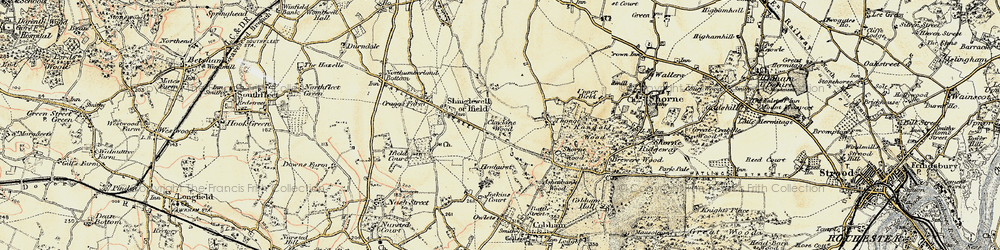 Old map of Shorne West in 1897-1898