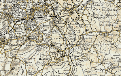 Old map of Short Cross in 1901-1902