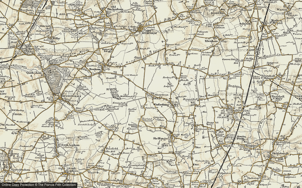 Old Map of Short Green, 1901 in 1901