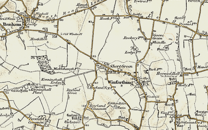 Old map of Short Green in 1901