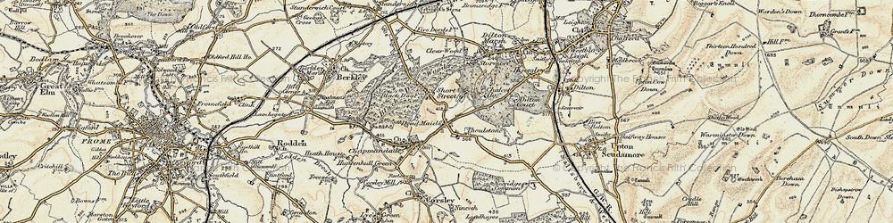 Old map of Short Street in 1898-1899