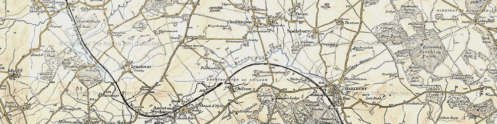 Old map of Shorthampton in 1898-1899