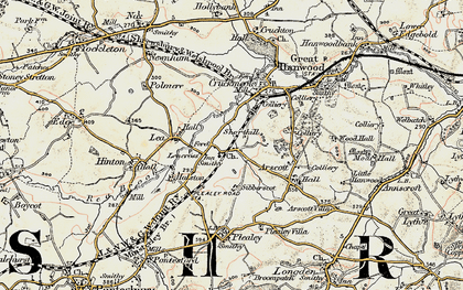 Old map of Lea Cross in 1902