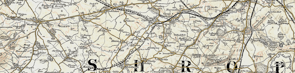 Old map of Lea Cross in 1902