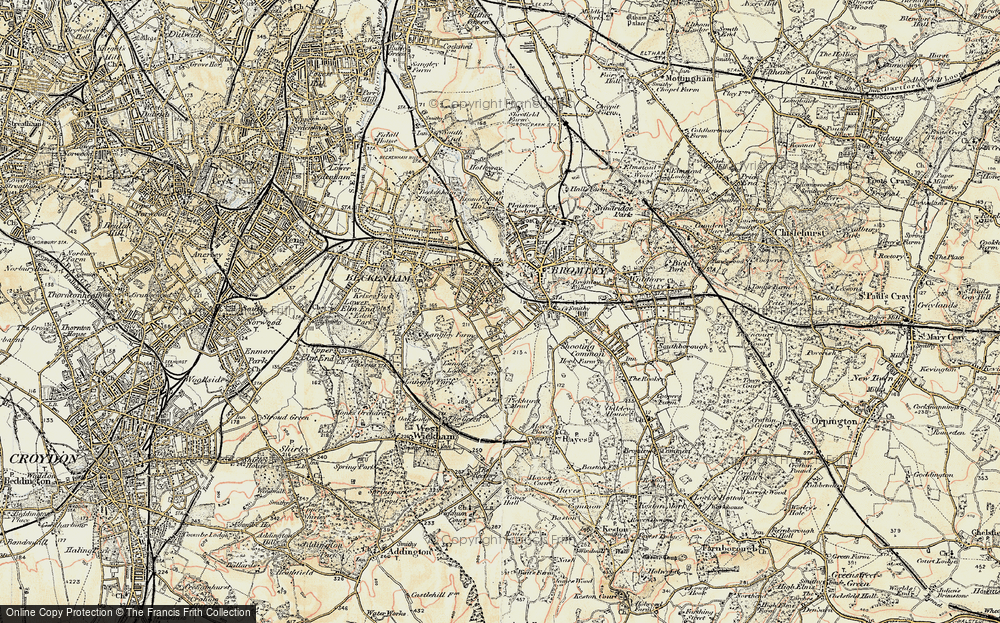Old Map of Shortlands, 1897-1902 in 1897-1902