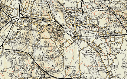 Old map of Shortlands in 1897-1902