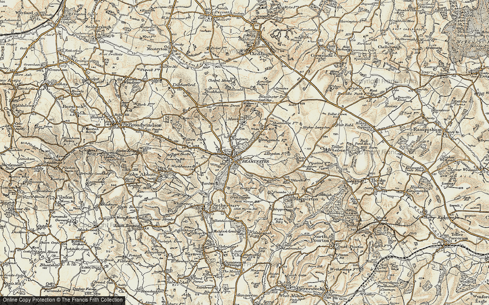 Old Map of Shortmoor, 1898-1899 in 1898-1899