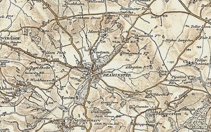 Old map of Shortmoor in 1898-1899