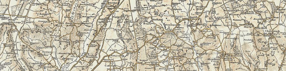 Old map of Shortmoor in 1898-1900