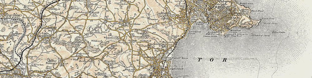 Old map of Shorton in 1899