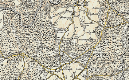 Old map of Shortstanding in 1899-1900