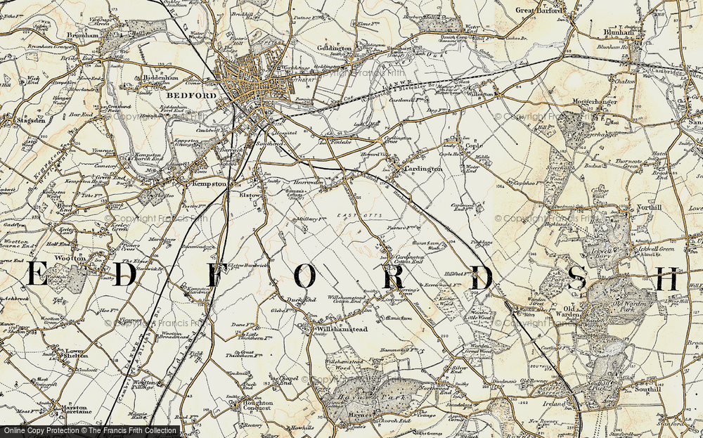 Old Map of Shortstown, 1898-1901 in 1898-1901