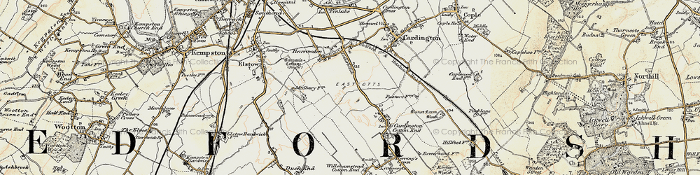 Old map of Shortstown in 1898-1901