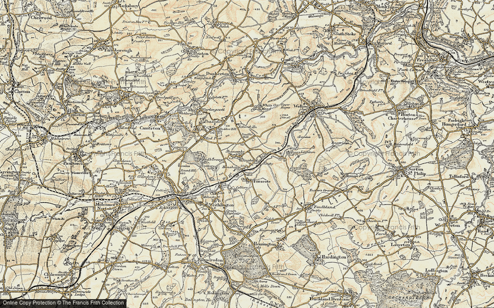 Old Map of Shoscombe Vale, 1898-1899 in 1898-1899