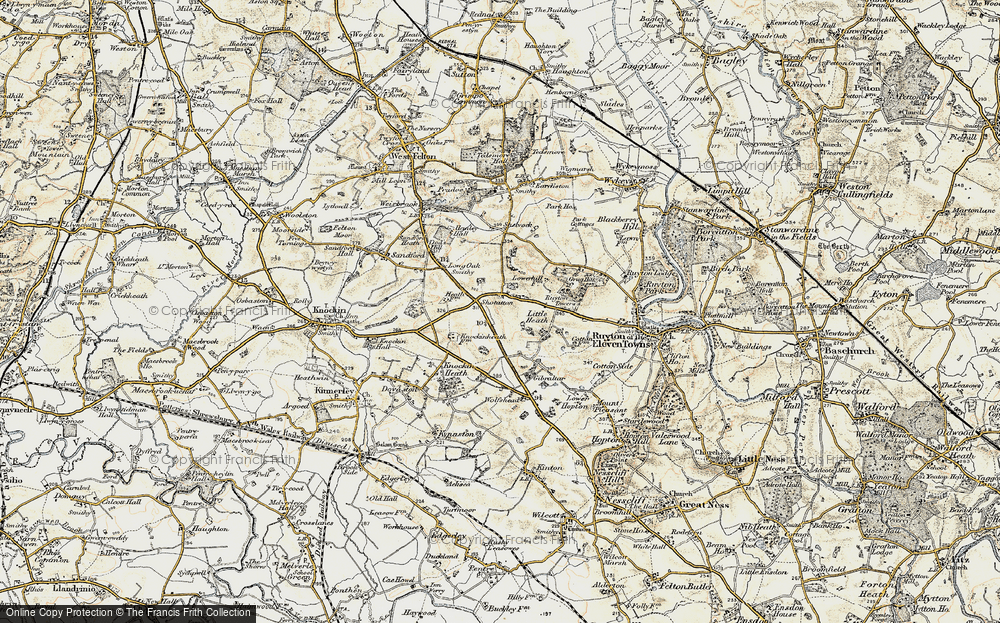 Old Map of Shotatton, 1902 in 1902