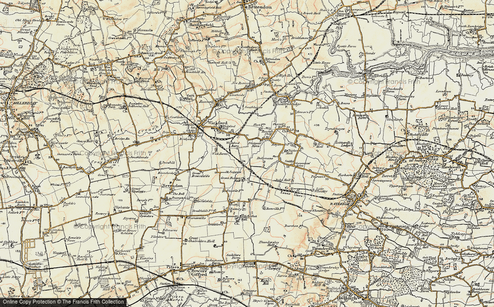 Old Map of Shotgate, 1898 in 1898