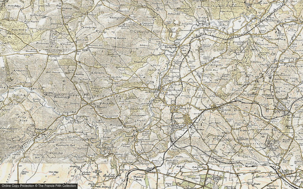 Old Map of Shotley Bridge, 1901-1904 in 1901-1904