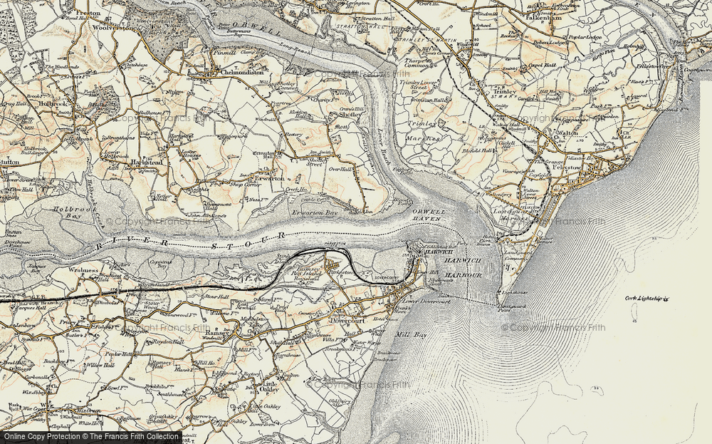 Old Map of Shotley Gate, 1898-1899 in 1898-1899