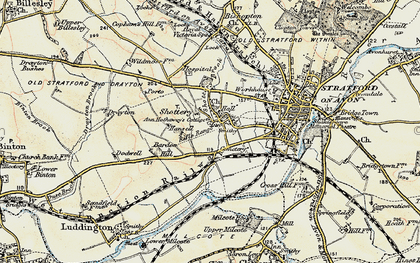 Old map of Bordon Hill in 1899-1902
