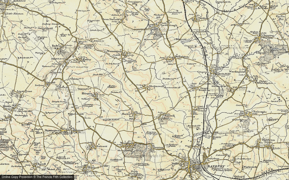 Old Map of Shotteswell, 1898-1901 in 1898-1901