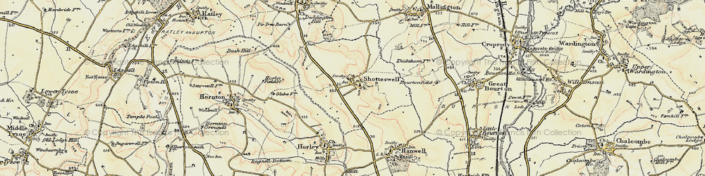 Old map of Shotteswell in 1898-1901