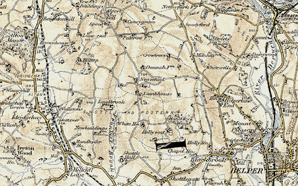 Old map of Shottle in 1902