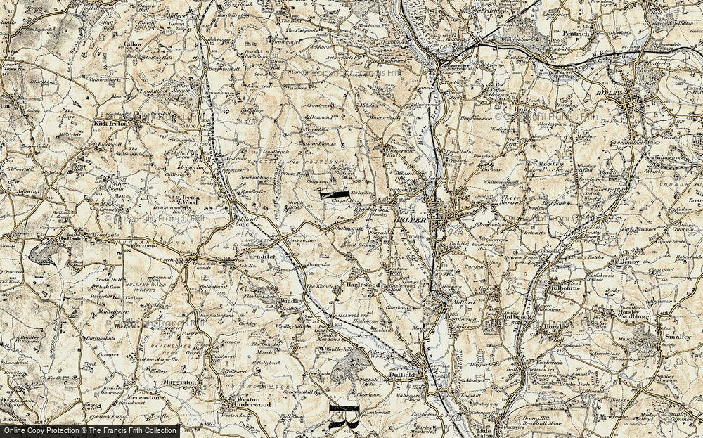 Old Map of Shottlegate, 1902 in 1902