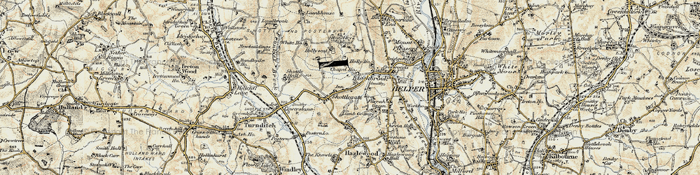 Old map of Shottlegate in 1902