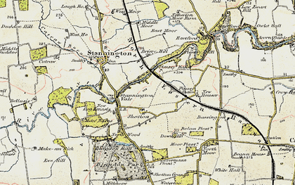 Old map of Blagdon Hall in 1901-1903