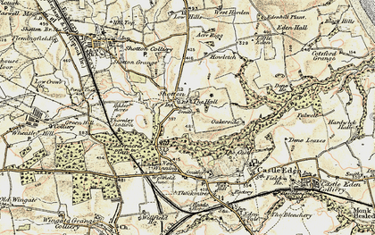 Old map of Shotton in 1901-1904