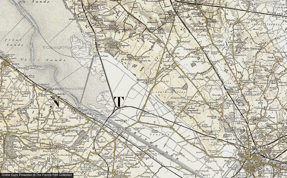 Old Map of Shotwick, 1902-1903 in 1902-1903