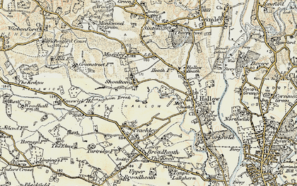 Old map of Shoulton in 1899-1902