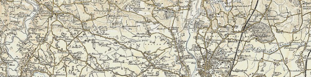 Old map of Shoulton in 1899-1902