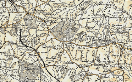 Old map of Shover's Green in 1898