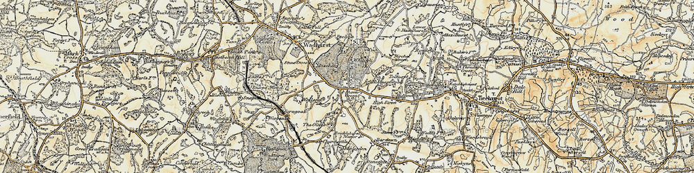 Old map of Shover's Green in 1898