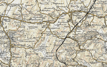 Old map of Shraleybrook in 1902